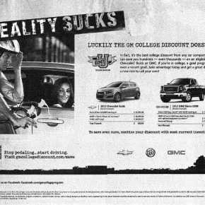 Car-bike battle continues, this time in print ads. Advantage: bikes.