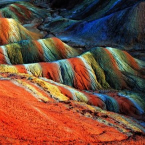 The crayon-colored hills of Zhangye Danxia